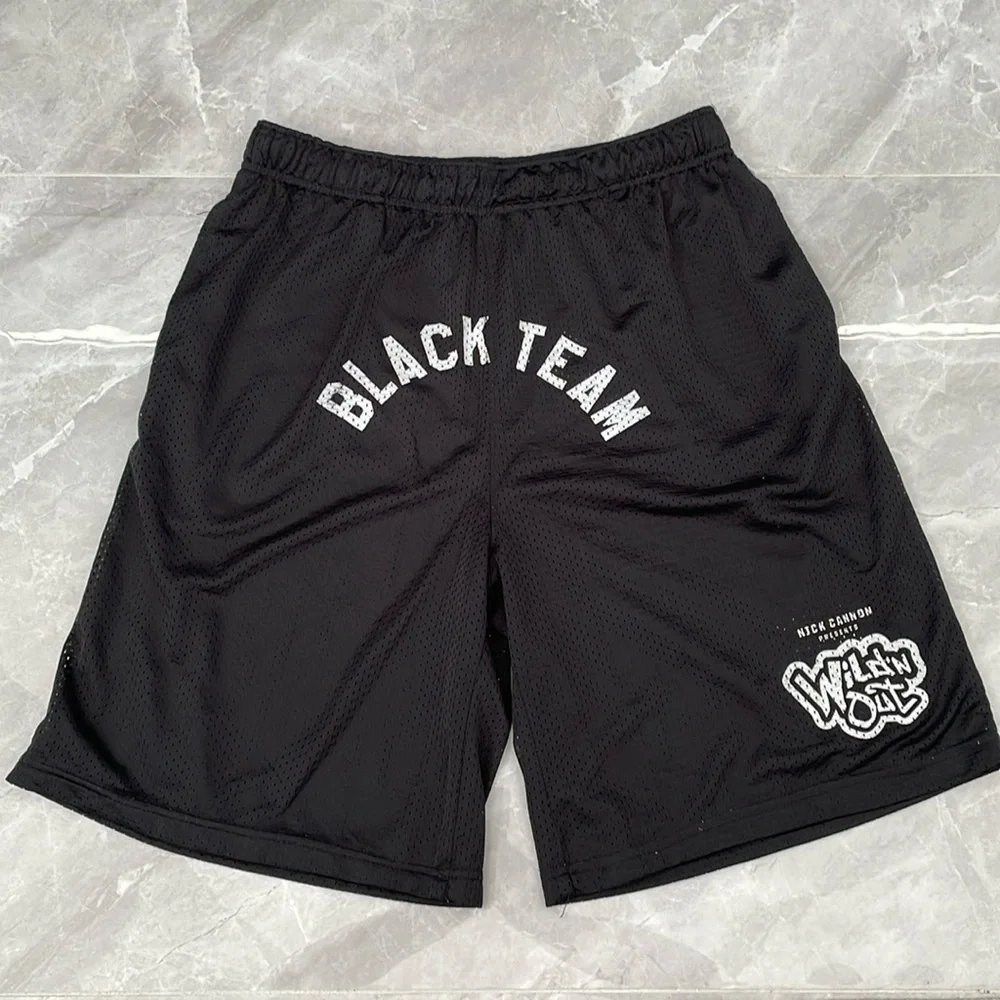 Men's N3 Sport Wild’n Out Nick Cannon “Black Team” Basketball Shorts Large